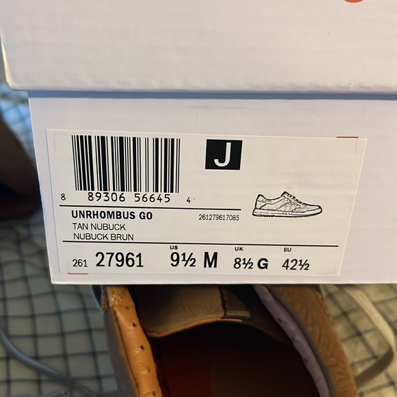 Clarks Men’s Unstructured Sneakers - Unrhombus - Tan Nubuck - Size 9 1/2 - NIB - Picture 5 of 6